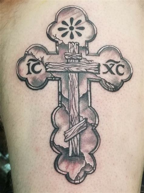 Cool Russian Orthodox Cross Tattoo Designs Ideas