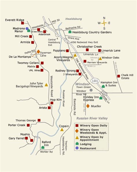 Russian River Valley Wine Map