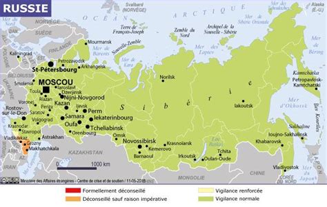Carte de la Russie Plusieurs cartes sur le relief, villes
