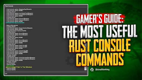 rust console commands list