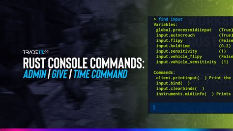 rust console.commands