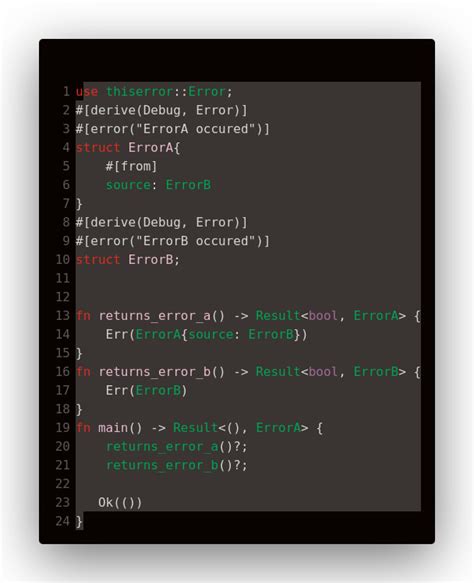 rust how to return error