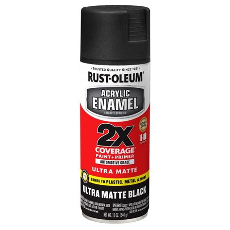 Rust Oleum Black Matt Enamel Spray Paint 400Ml Automotive