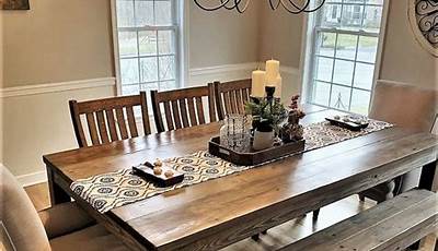 Rustic Farmhouse Dining Table Set