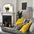 rustic grey and yellow living room