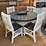 Wallace & Bay Morris Rustic Charcoal Gray 60" Round Dining Table with