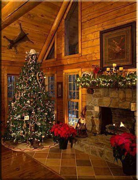Rustic Log Cabin Christmas Beautiful spaces Pinterest