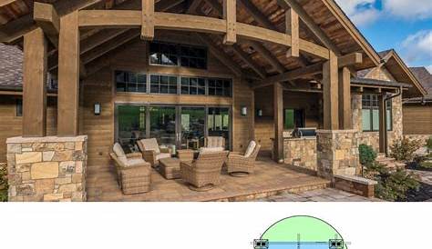 One Story Rustic House Plan Design | Alpine Lodge | Rustic house plans