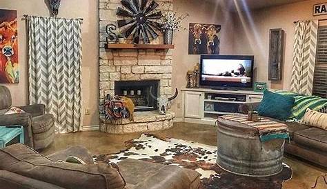 Rustic Western Decorating Ideas Paintbrush Ranch Living Room Living Rooms