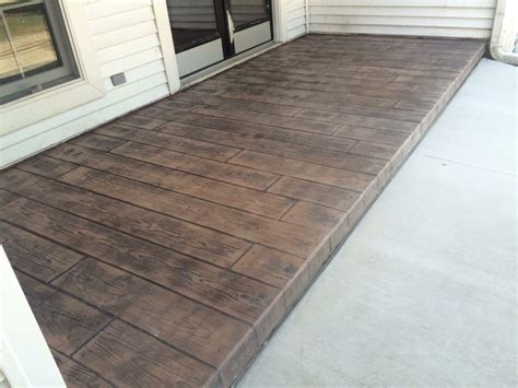 Colored & Stamped Wood stamped concrete, Stamped concrete patio
