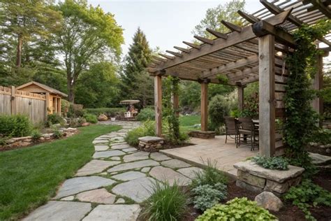 rustic backyard