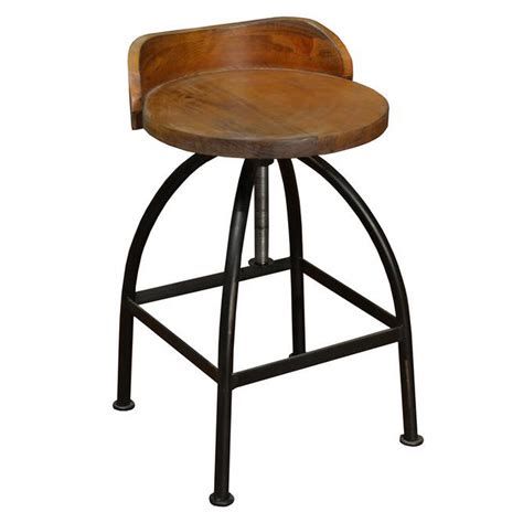 Rustic Bar Stools With Low Backs