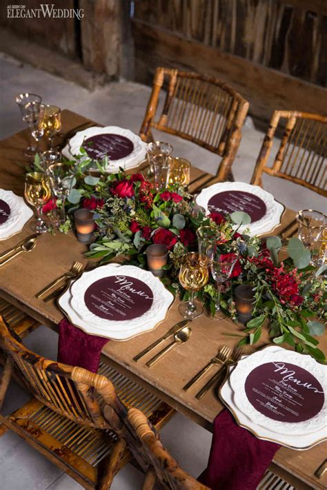 16+ Rustic Burgundy Wedding