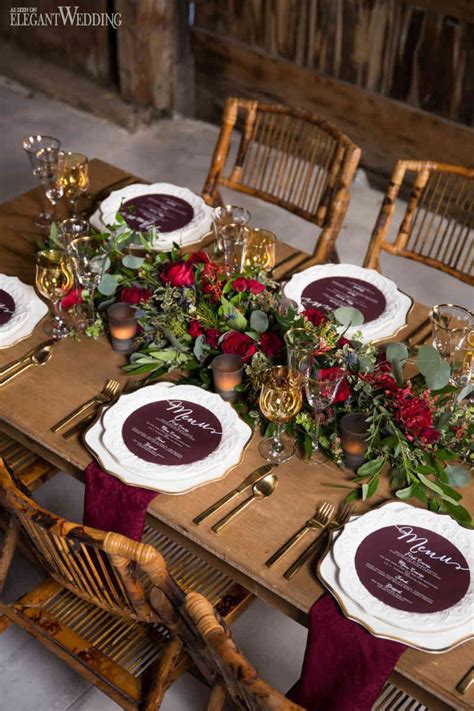 19+ Rustic Burgundy Wedding Theme