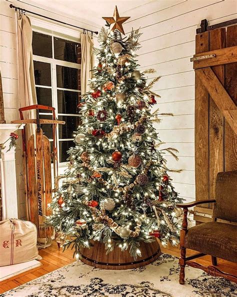 30 Rustic Christmas Tree Decorations Ideas Decoration Love