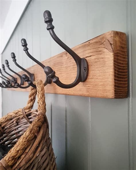 Rustic Coat Rack Hooks