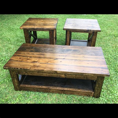 Rustic Coffee Table And End Table