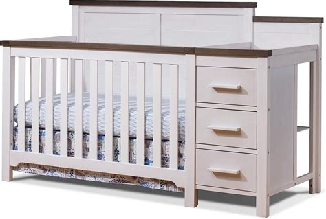 Rustic Crib With Changing Table