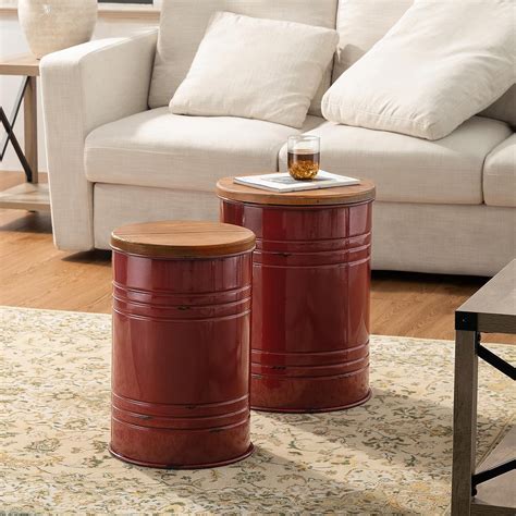 Rustic End Table Set