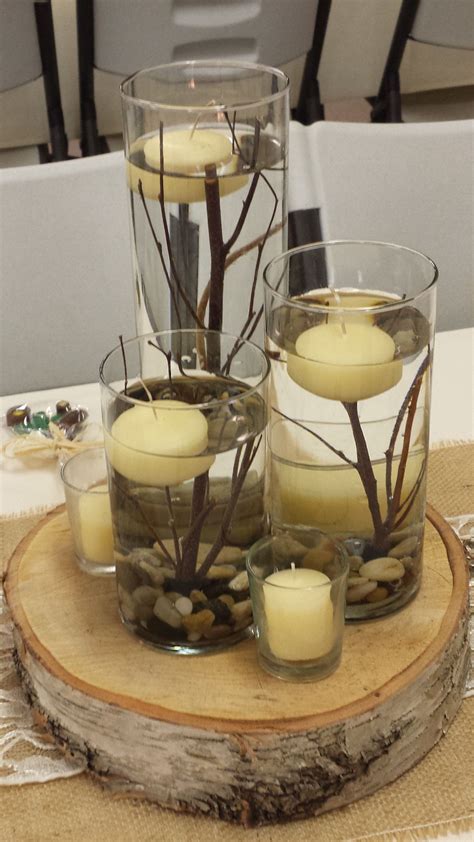 Rustic Floating Candle Centerpieces