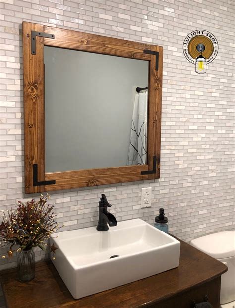 Rustic Frame For Bathroom Mirror