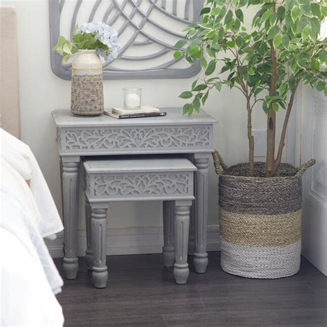 Rustic Gray Accent Table