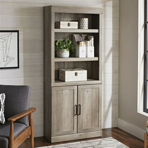 Rustic Gray Bookshelf