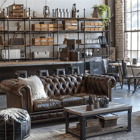 Rustic Industrial Sofa