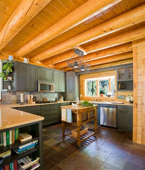 Rustic Log Cabin Kitchen Backsplash Ideas
