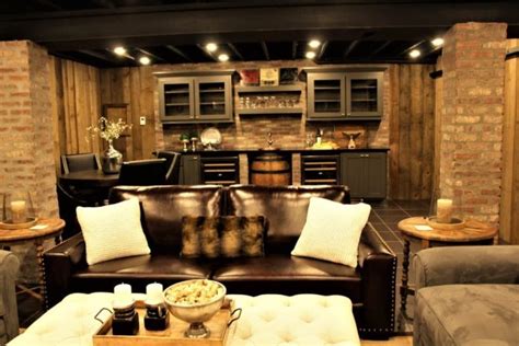 Rustic Man Cave Basement Ideas