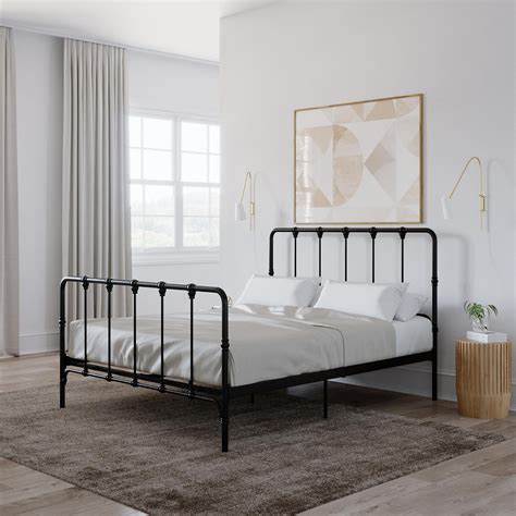 Rustic Metal Queen Bed Frame