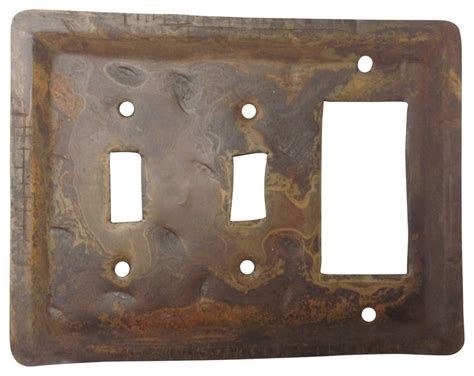 rustic metal switch plate covers