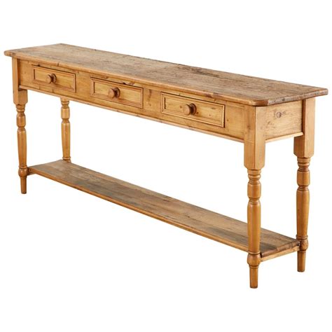 Rustic Pine Console Table