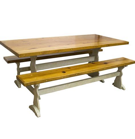 Rustic Pine Dining Table Bench