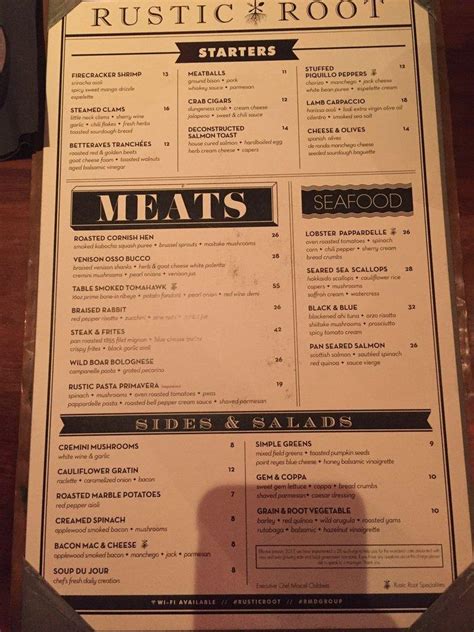 Discover the Art of Rustic Charm: Unveiling Your Ultimate Root Menu Guide