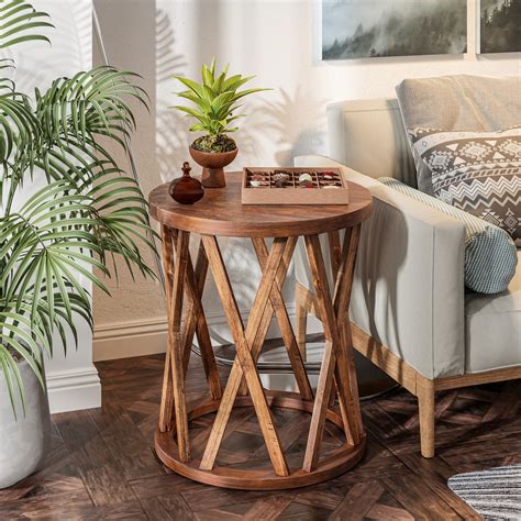 Rustic Round Side Tables