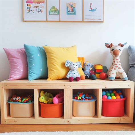 Rustic Toy Storage Bench