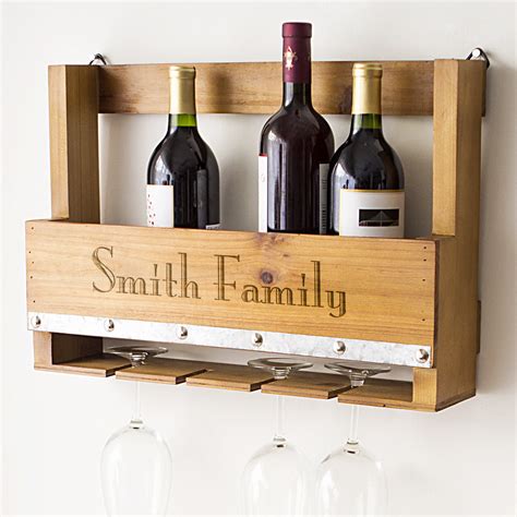 Rustic Wine Bottle Rack