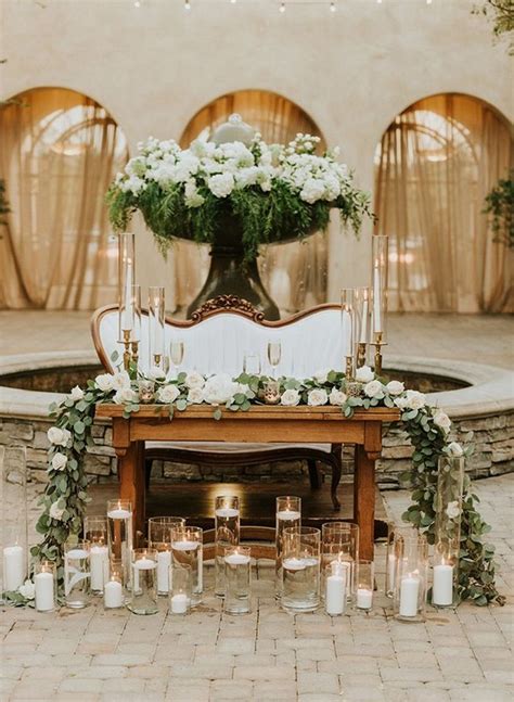 Rustic Winter Wedding Sweetheart Table