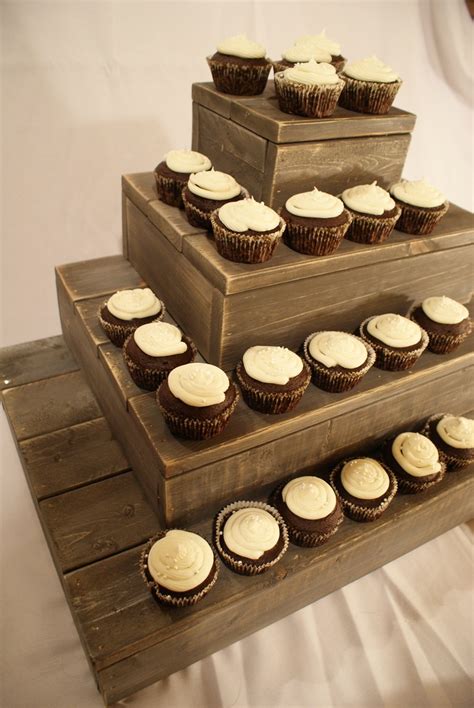 rustic wood cupcake stand for sale