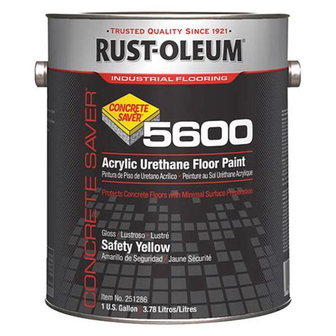 RUSTOLEUM Floor Paint Paint, Solvent, Safety Yellow, 1 gal Container