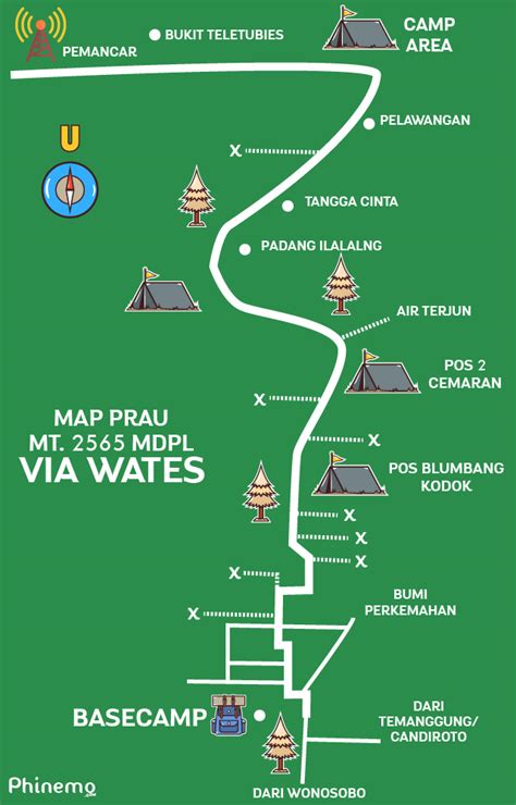 Rute Pendakian Gunung Prau Wates yang Menantang