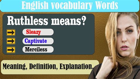 ruthless meaning in english with example
