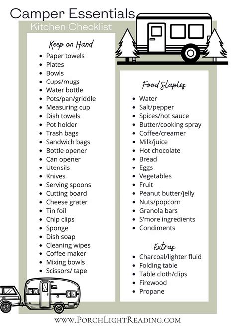 Rv Camping Kitchen Essentials
