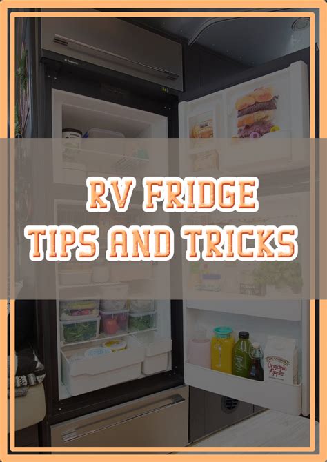Rv Fridge Tips
