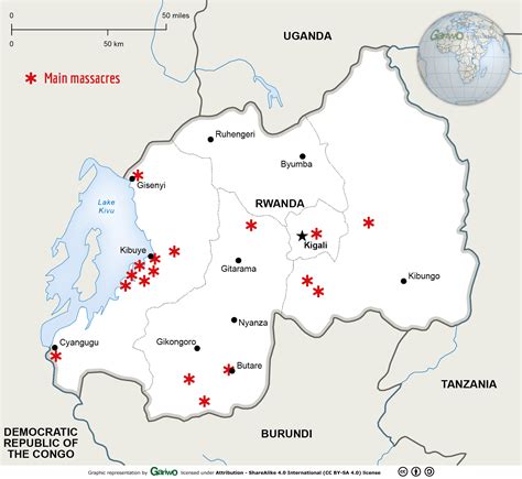 rwanda map genocide