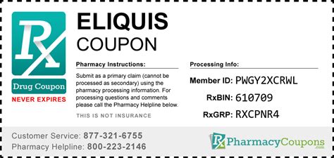 rx coupon for eliquis