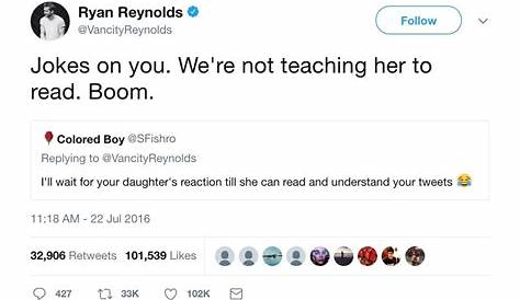 Ryan Reynolds' 30 Funniest Tweets