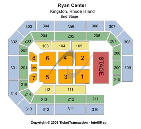 Ryan Center Seating Capacity