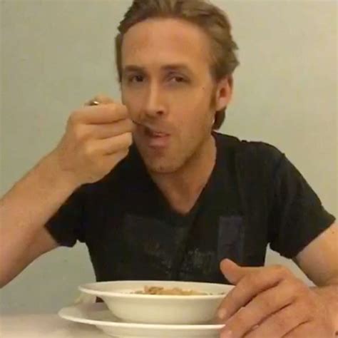 ryan gosling eating cereal